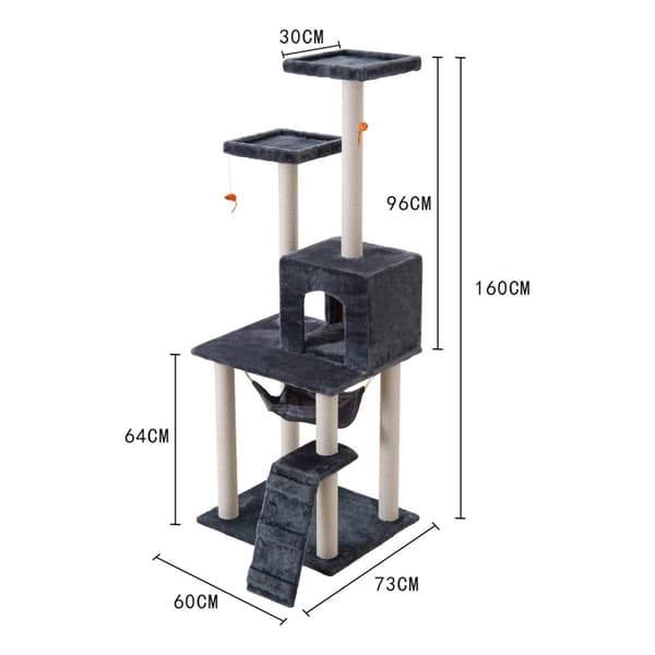 Kattetre - 158cm - Ripestolper - Ripemøbler