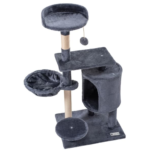 Fem-niveau kradsetræ for katte Grå 105 cm