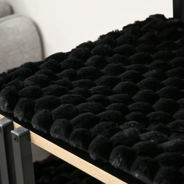 Rootz Kradsestolpe - Industrielt Design - 2 Platforme - 2 Puder - Kradsevæg - Stålramme - Sort - 85 x 48 x 128 cm
