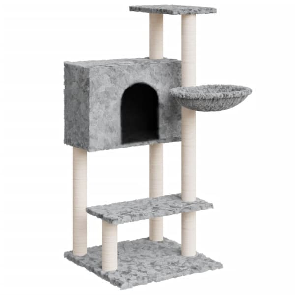 vidaXL Klösträd med sisalpelare ljusgrå 108,5 cm -  Kattmöbler