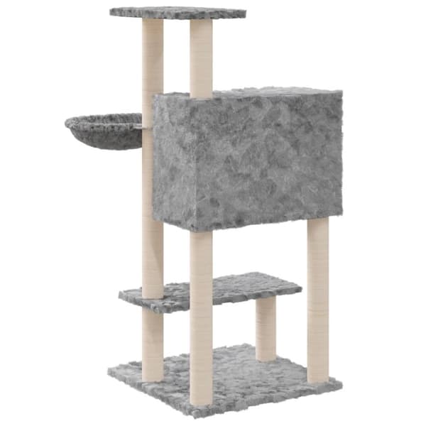 vidaXL Klösträd med sisalpelare ljusgrå 108,5 cm -  Kattmöbler