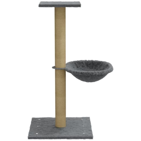 vidaXL Kissan kiipeilypuu sisal- raapimispylväällä vaaleanharmaa 74 cm - Kissan huonekalut
