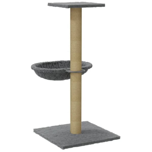 vidaXL Kissan kiipeilypuu sisal- raapimispylväällä vaaleanharmaa 74 cm - Kissan huonekalut
