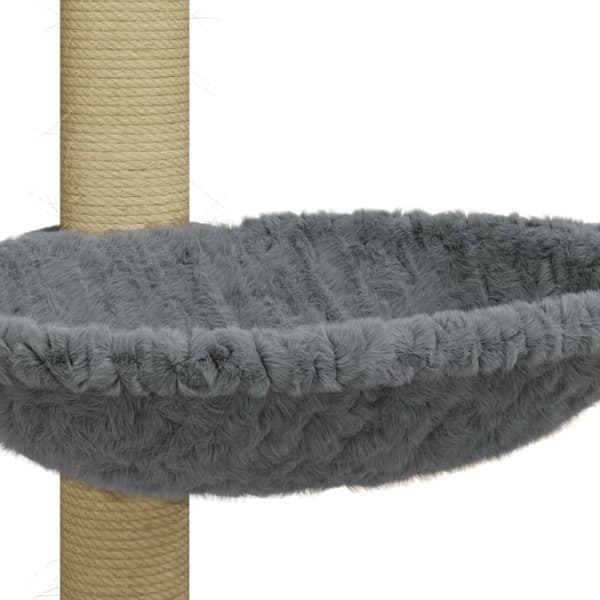 vidaXL Kissan kiipeilypuu sisal- raapimispylväällä vaaleanharmaa 74 cm - Kissan huonekalut
