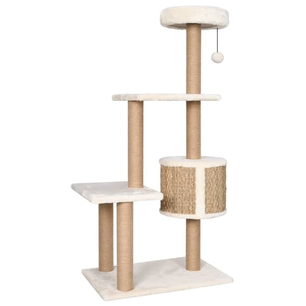vidaXL Klösträd med klöspelare 123 cm sjögräs -  Kattmöbler