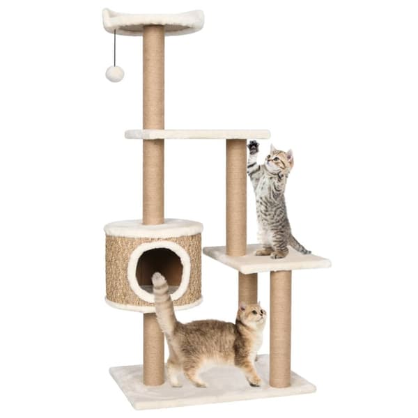 vidaXL Klösträd med klöspelare 123 cm sjögräs -  Kattmöbler