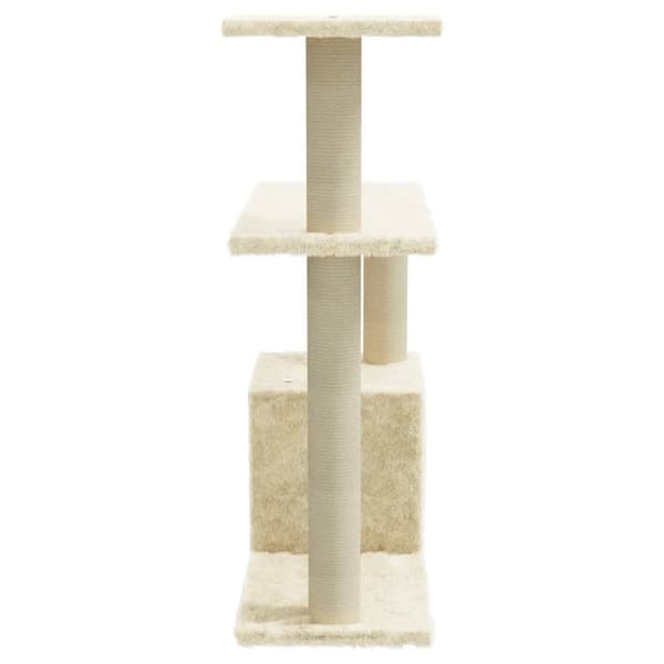 vidaXL Kissan kiipeilypuu sisal- raapimispylväillä kerma 70 cm -  Kissan huonekalut