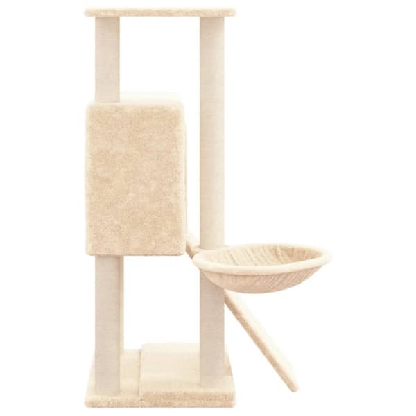 vidaXL Kissan kiipeilypuu sisal- raapimispylväillä kerma 96 cm - Kissan huonekalut