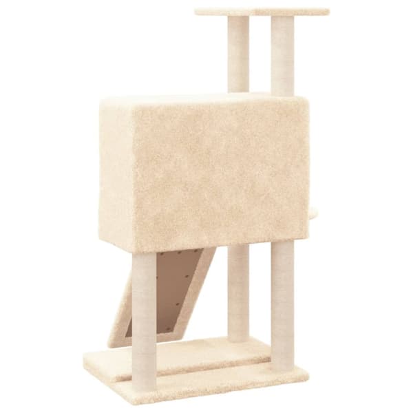 vidaXL Kissan kiipeilypuu sisal- raapimispylväillä kerma 96 cm - Kissan huonekalut