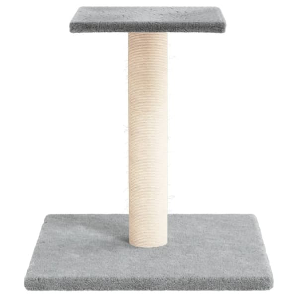 vidaXL Kissan raapimispylväs tasolla vaaleanharmaa 38 cm -  Kissan huonekalut