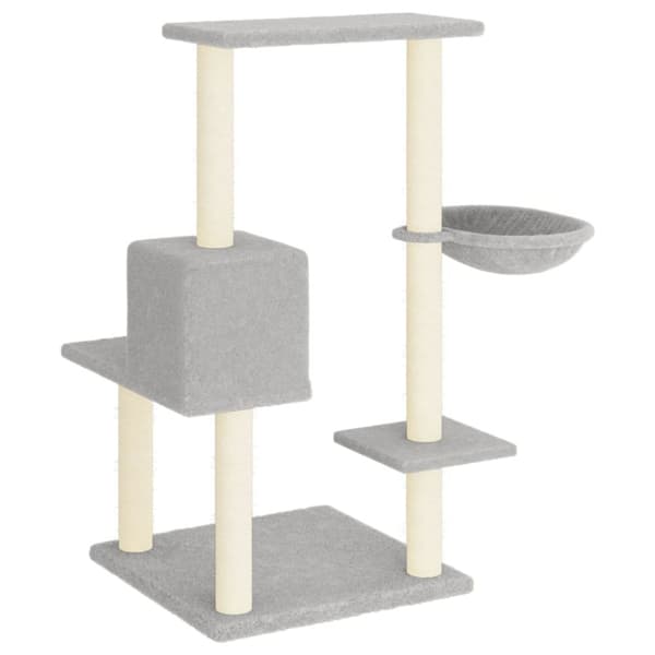 vidaXL Kissan kiipeilypuu sisal- raapimispylväillä vaaleanharmaa 95 cm -  Kissan huonekalut