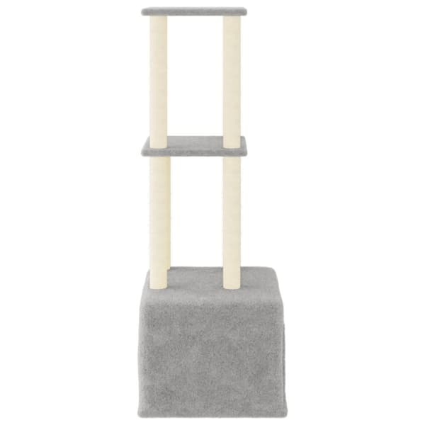 vidaXL Kissan kiipeilypuu sisal- raapimispylväillä v.harmaa 133,5 cm - Kissan huonekalut