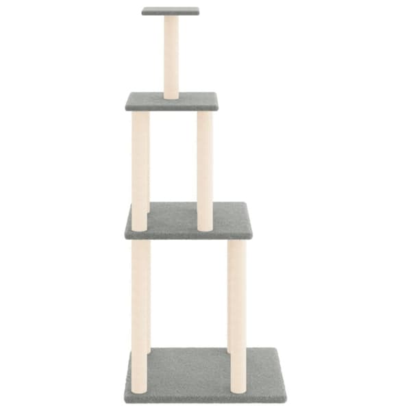 vidaXL Klösträd med sisalpelare ljusgrå 149 cm