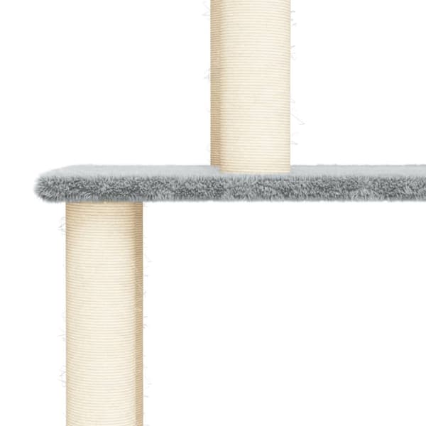 vidaXL Klösträd med sisalpelare ljusgrå 149 cm