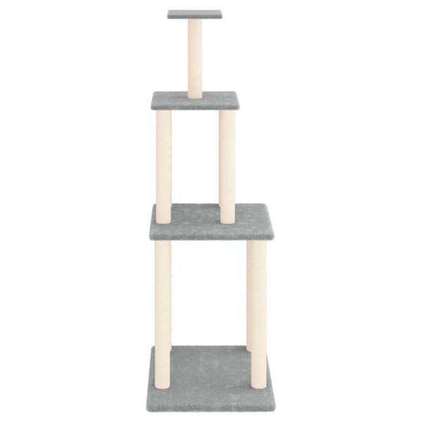 vidaXL Klösträd med sisalpelare ljusgrå 149 cm