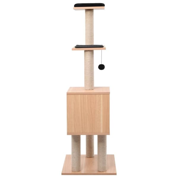 The Living Store kradsetræ med kradsemåtte sisal 123 cm -  Kattetræer