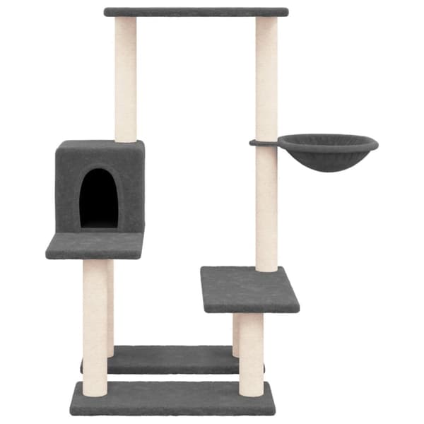 The Living Store Klösträd med sisalpelare mörkgrå 94,5 cm -  Kattmöbler
