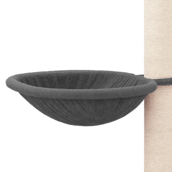 The Living Store Klösträd med sisalpelare mörkgrå 94,5 cm -  Kattmöbler