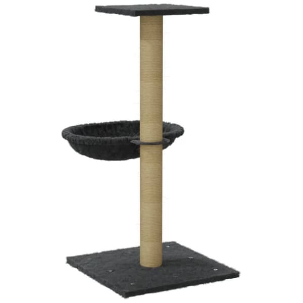 The Living Store kradsetræ med sisalkradsestolpe 74 cm mørkegrå -  Kattetræer