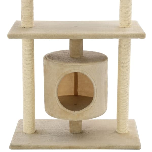 The Living Store Klösträd med sisalpelare 95 cm beige - Kattmöbler
