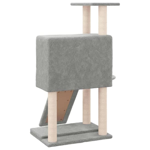 The Living Store Klösträd med sisalpelare ljusgrå 96 cm -  Kattmöbler