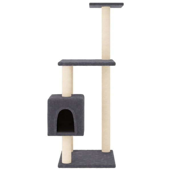 The Living Store Klösträd med sisalpelare mörkgrå 104 cm -  Kattmöbler