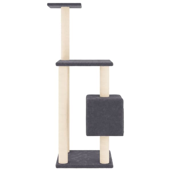 The Living Store Klösträd med sisalpelare mörkgrå 104 cm -  Kattmöbler