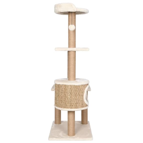 The Living Store kradsetræ med kradsestolpe 123 cm søgræs -  Kattetræer