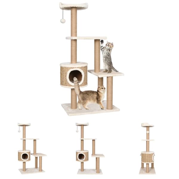 The Living Store kradsetræ med kradsestolpe 123 cm søgræs -  Kattetræer