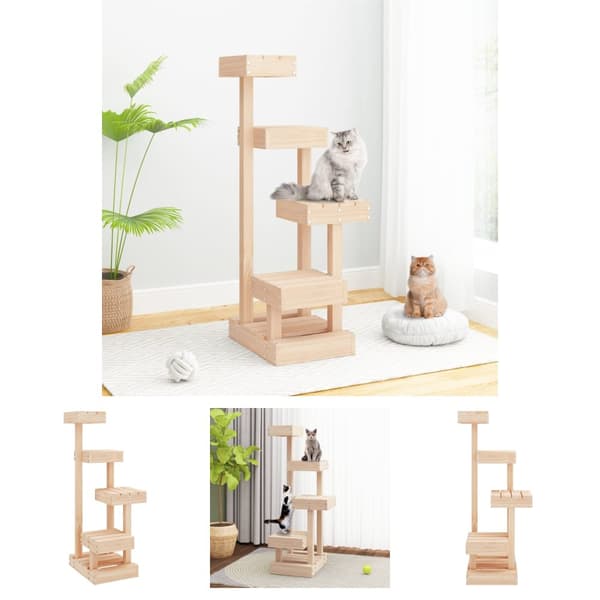 The Living Store Kattmöbel 45,5x49x103 cm massiv furu -  Kattmöbler