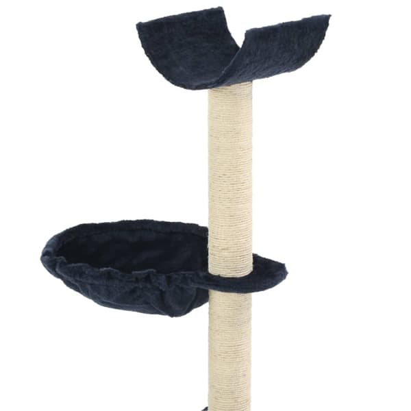 The Living Store kradsetræ til katte med sisal-kradsestolper 105 cm blå -  Kattetræer