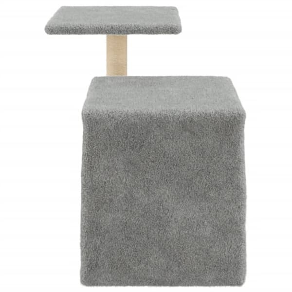 The Living Store Klösträd med sisalpelare ljusgrå 50,5 cm -  Kattmöbler