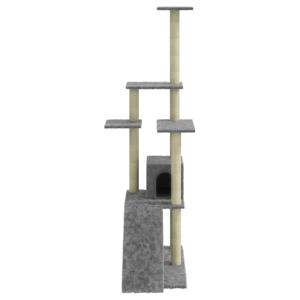 Kattmöbler - Living Klösträd med klöspelare i sisal ljusgrå 155 cm