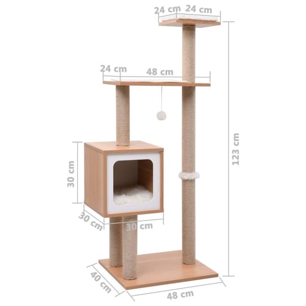 Kattmöbler - Living Klösträd med klösmatta i sisal 123 cm