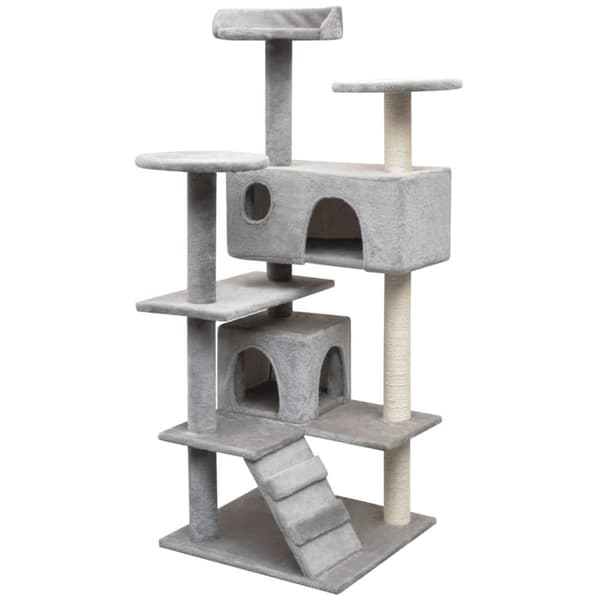 Kattmöbler - Living Klösträd med sisalpelare 125 cm grå
