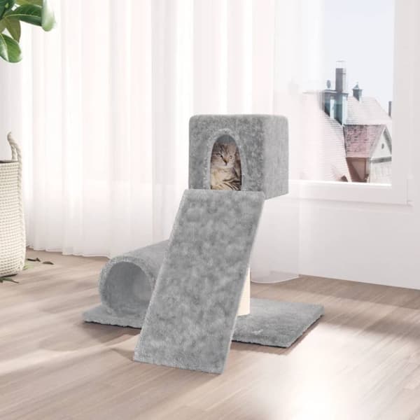 Kattmöbler - Living Klösträd med klöspelare sisal ljusgrå 59 cm