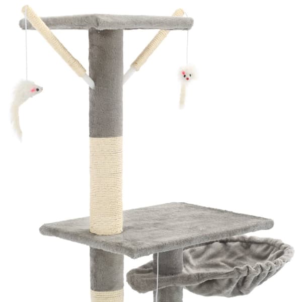 Kattetræer - Living kradsetræ til katte med sisal-kradsstolper 230-250 cm grå
