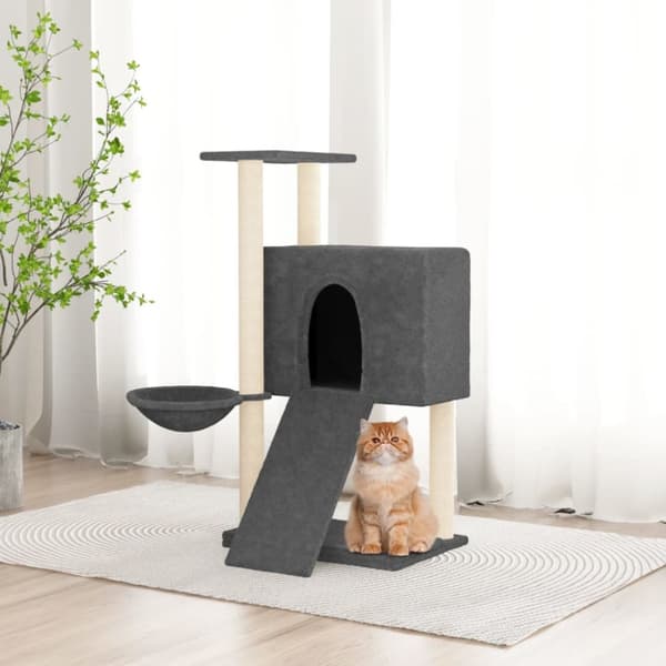 Kattmöbler - Living Klösträd med sisalpelare mörkgrå 96 cm
