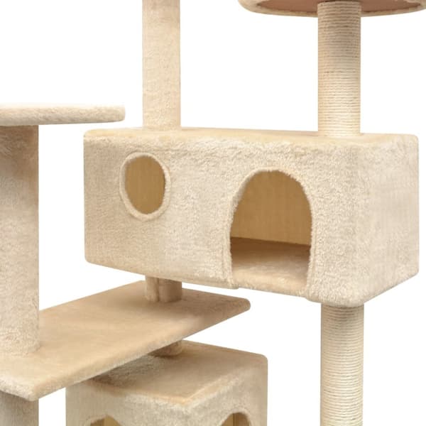 Kattetræer - Living kradsetræ med sisal til katte 125 cm beige