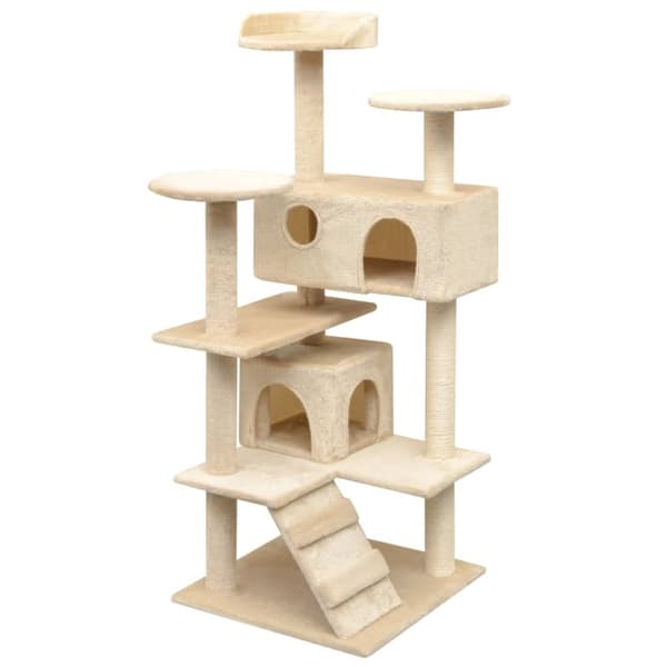 Kattetræer - Living kradsetræ med sisal til katte 125 cm beige