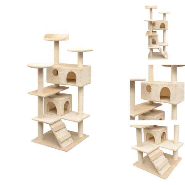 Kattmöbler - Living Klösträd med sisalpelare 125 cm beige