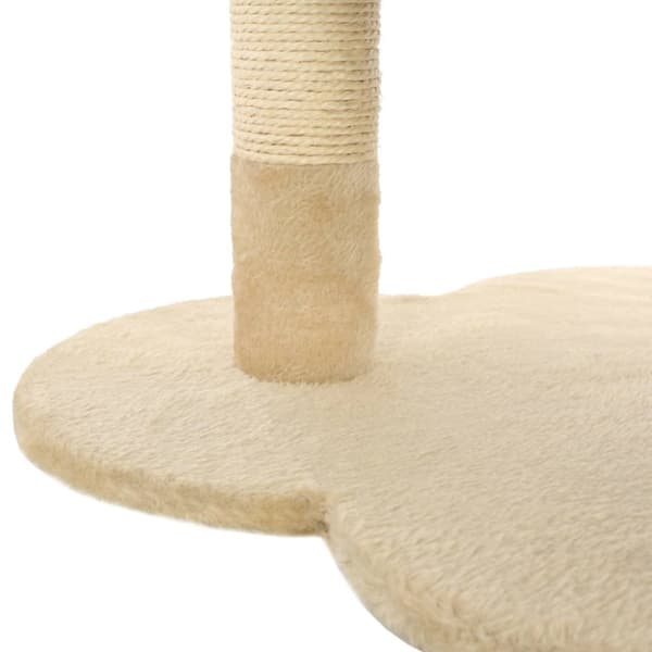 Kradsetræ til katte med sisal-kradsestolper 50 cm beige og brun - Kradsetræ Til Katte - Kradsetræer Til Katte - Home & Living