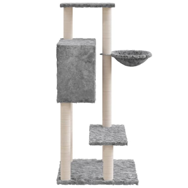 Kissan kiipeilypuu sisal- raapimispylväillä v.harmaa 108,5 cm - Kissan Raapimispuu - Kissan Raapimispuut - Home & Living
