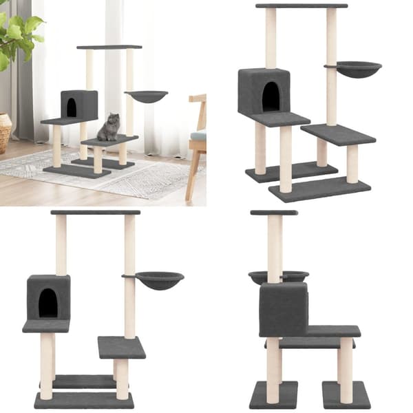 Kradsetræ med sisalkradsestolper 94,5 cm mørkegrå - Kradsetræ - Kradsetræer - Home & Living