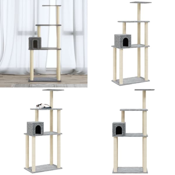 Klösträd med sisalpelare ljusgrå 147 cm - Klösträd - Katträd - Home & Living