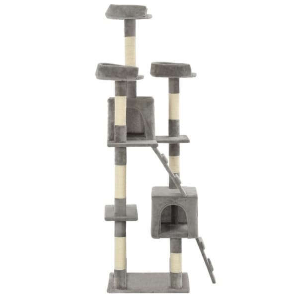 Kradsetræ til katte med sisal-kradsestolper 170 cm grå - Kattetræ - Kattetræer - Home & Living