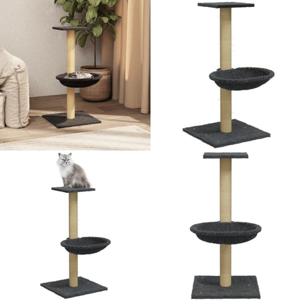 Klösträd med klöspelare sisal mörkgrå 74 cm - Klösträd - Klöspelare - Home & Living