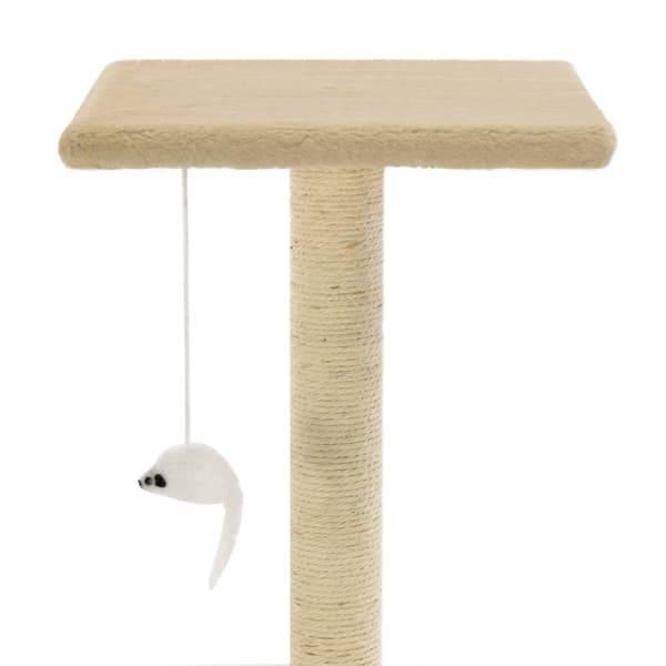 Kissan raapimispuu sisal-pylväillä 95 cm beige - Kissan Raapimispuu - Kissan Raapimispuut - Home & Living