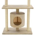 Pikkukuva 8 / 8: Kissan raapimispuu sisal-pylväillä 95 cm beige - Kissan Raapimispuu - Kissan Raapimispuut - Home & Living