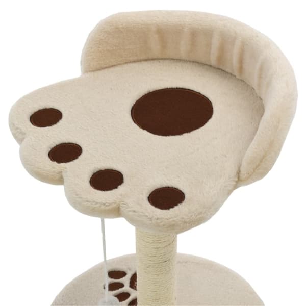 Kradsetræ til katte med sisal-kradsestolper 40 cm beige og brun - Kradsetræ Til Katte - Kradsetræer Til Katte - Home & Living